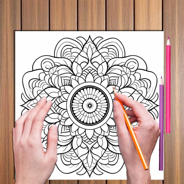 Mandalas Coloring Book for Adults: Stress Relief Adult Picture Book for Creative Color Practice - Image 4