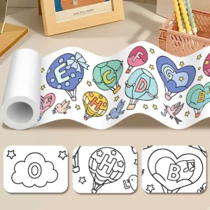 1PC Children's Drawing Roll DIY Creative Alphabet Theme Coloring Roll Pages for Kids Graffiti Scroll Educational Toys Gifts